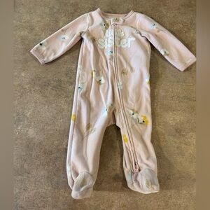 Carter's Pink Floral Little Sister Footie, Size 6M